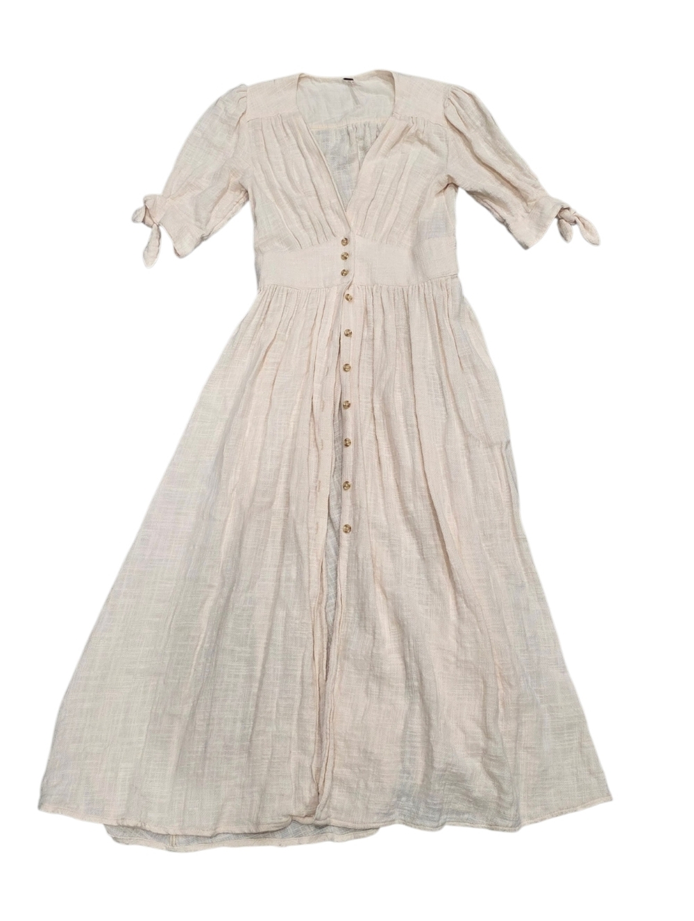 Free People Love Of My Life Midi Dress - Ivory Cotton XS - Picture 2 of 12